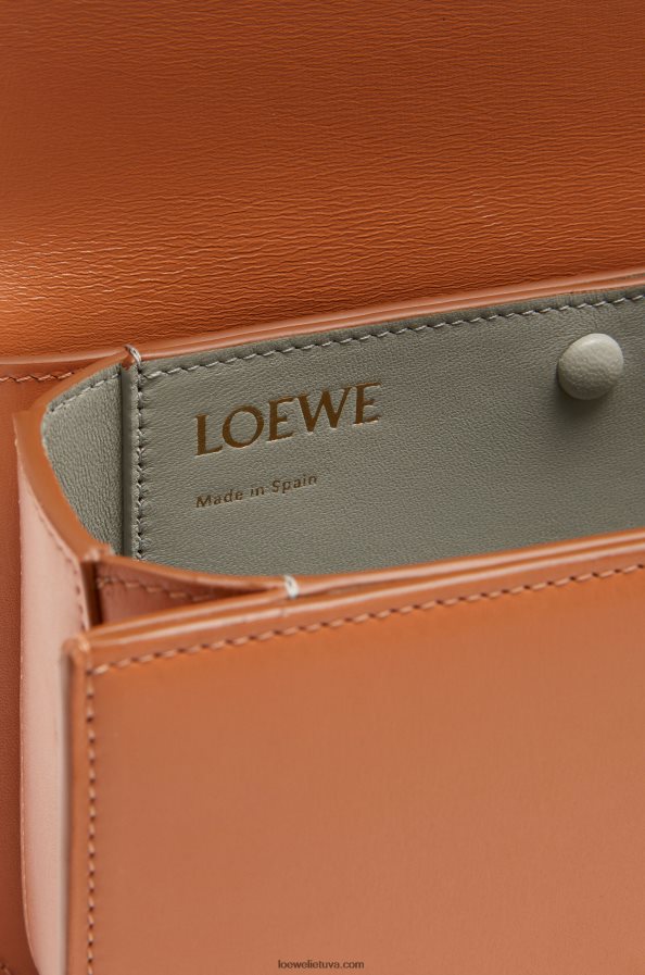 Loewe moterys mažas gojos krepšys iš šilkinės veršio odos įdegis BZ26XN280