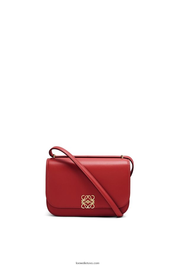 Loewe moterys mažas gojos krepšys iš šilkinės veršio odos gili raudona BZ26XN308