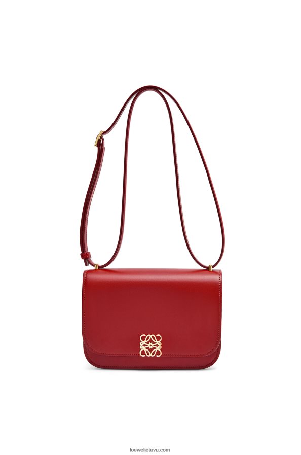 Loewe moterys mažas gojos krepšys iš šilkinės veršio odos gili raudona BZ26XN308