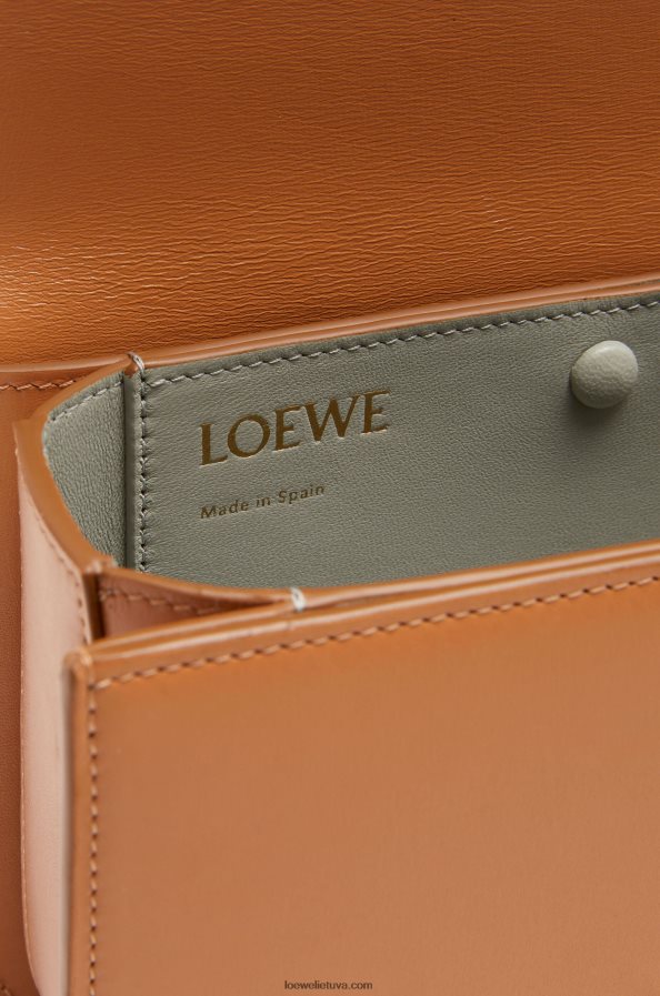 Loewe moterys mažas gojos krepšys iš šilkinės veršio odos šilta dykuma BZ26XN305