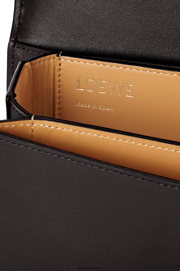 Loewe moterys mažas gojos krepšys iš šilkinės veršio odos juodas BZ26XN269
