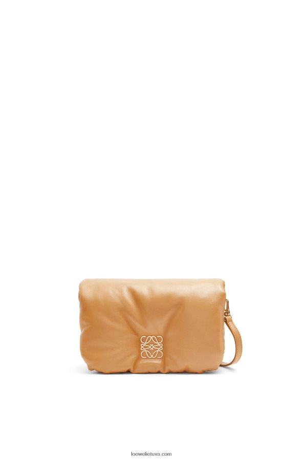 Loewe moterys mini puffer goya krepšys iš blizgios nappa ėriuko odos kupranugaris BZ26XN245