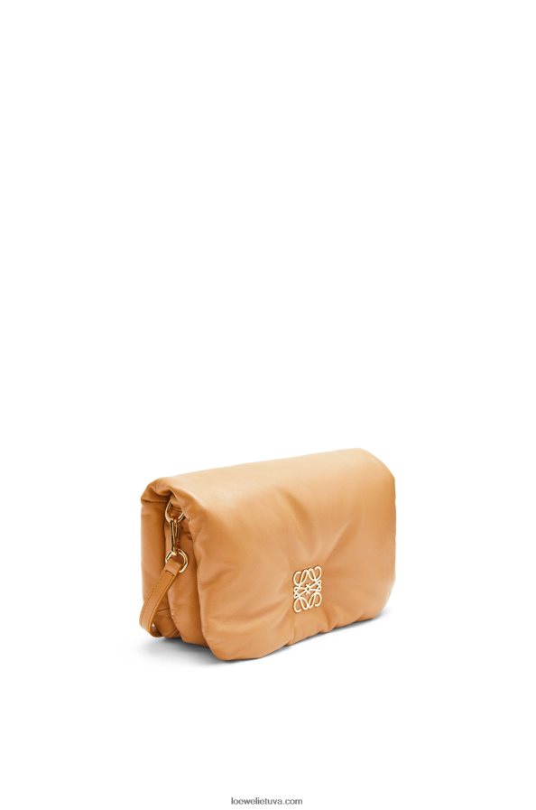 Loewe moterys mini puffer goya krepšys iš blizgios nappa ėriuko odos kupranugaris BZ26XN245