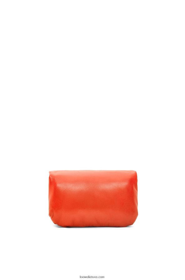 Loewe moterys mini puffer goya krepšys iš blizgios nappa ėriuko odos saulėtekio oranžinė BZ26XN326