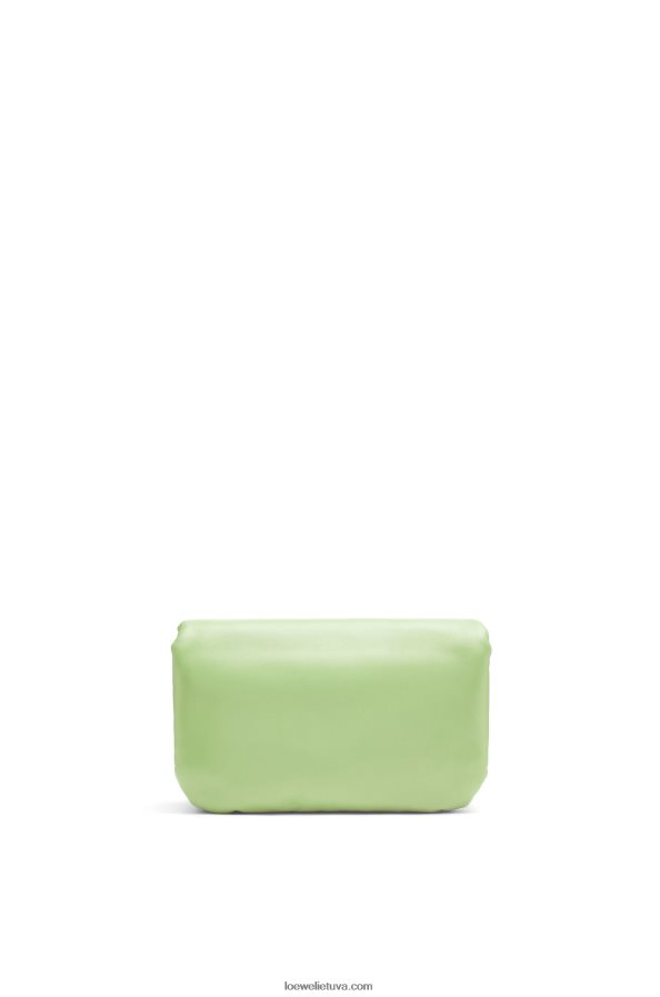 Loewe moterys mini puffer goya krepšys iš blizgios nappa ėriuko odos šviesiai šviesiai žalia BZ26XN247