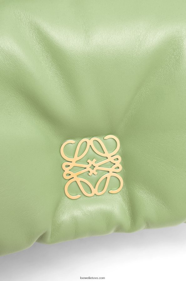 Loewe moterys mini puffer goya krepšys iš blizgios nappa ėriuko odos šviesiai šviesiai žalia BZ26XN247