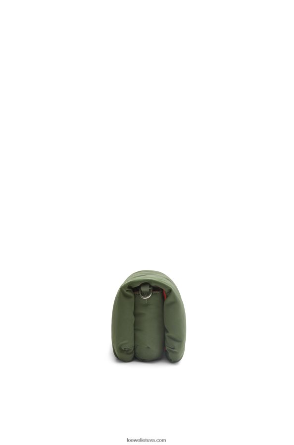 Loewe moterys mini puffer goya maišelis iš nailono vintažinė chaki BZ26XN430