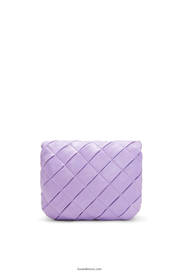 Loewe moterys pūkuotas goja iš klostuoto blizgaus napos ėriuko odos šviesiai violetinė BZ26XN379
