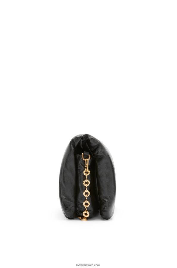 Loewe moterys puffer goya krepšys iš blizgios nappa ėriuko odos juodas BZ26XN385