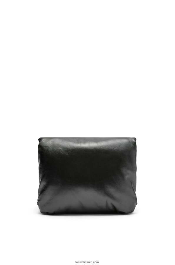 Loewe moterys puffer goya krepšys iš blizgios nappa ėriuko odos juodas BZ26XN385