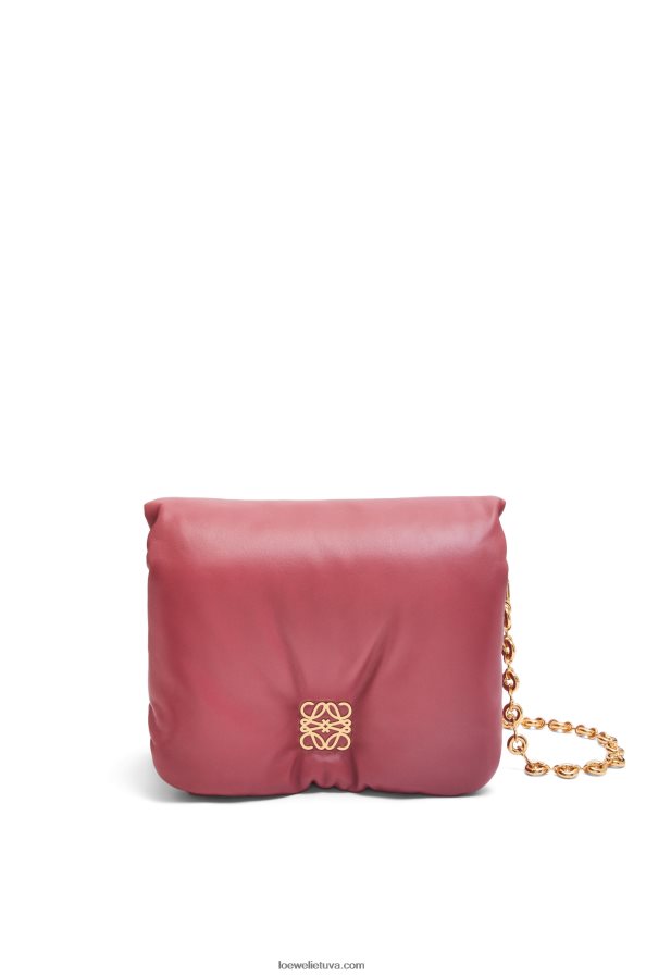 Loewe moterys puffer goya krepšys iš blizgios nappa ėriuko odos slyva BZ26XN489