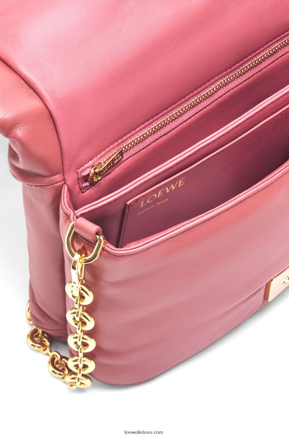 Loewe moterys puffer goya krepšys iš blizgios nappa ėriuko odos slyva BZ26XN489