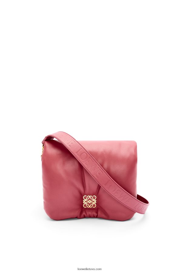 Loewe moterys puffer goya krepšys iš blizgios nappa ėriuko odos slyva BZ26XN489