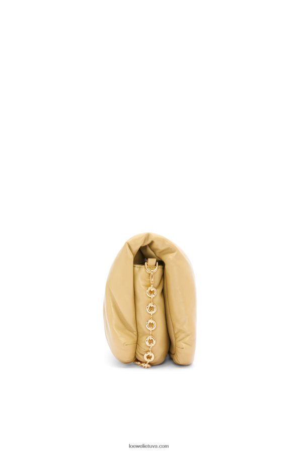 Loewe moterys puffer goya krepšys iš blizgios nappa ėriuko odos sviesto BZ26XN380
