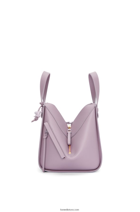 Loewe moterys kompaktiškas hamakas iš satino blauzdos odos blyškus baklažanų glajus BZ26XN312