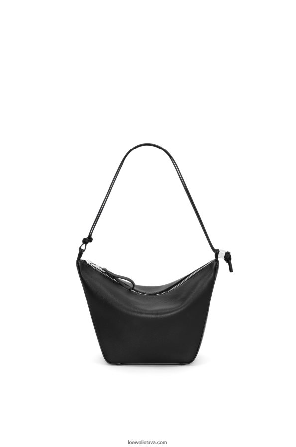 Loewe moterys mini hamakas valkata krepšys iš klasikinės blauzdos odos juodas BZ26XN329