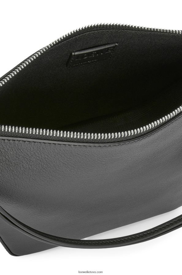 Loewe moterys mini hamakas valkata krepšys iš klasikinės blauzdos odos juodas BZ26XN329