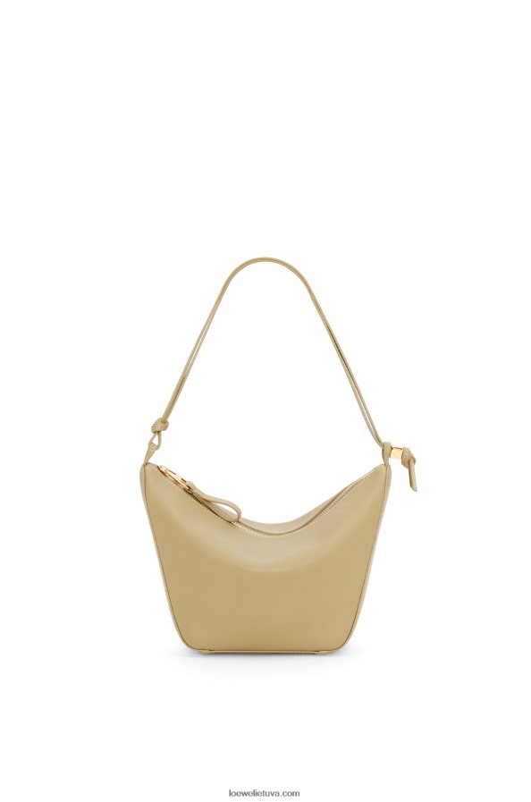 Loewe moterys mini hamakas valkata krepšys iš klasikinės blauzdos odos molio žalia BZ26XN325