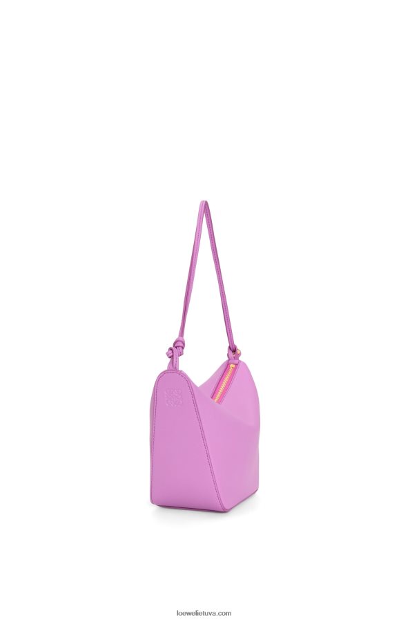 Loewe moterys mini hamakas valkata krepšys iš klasikinės blauzdos odos uolų rožė BZ26XN332