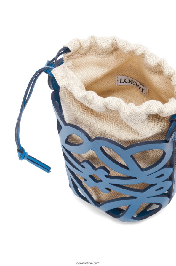 Loewe moterys anagramos iškirpta kišenė iš klasikinės blauzdos ir drobės universitetinė mėlyna BZ26XN225