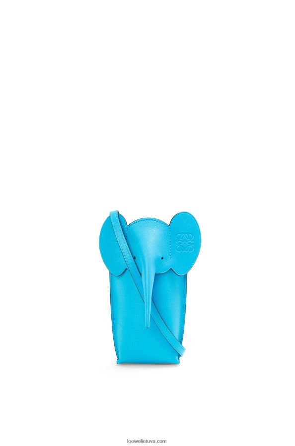 Loewe moterys dramblio kišenė iš klasikinės blauzdos odos žalsvai mėlyna BZ26XN603