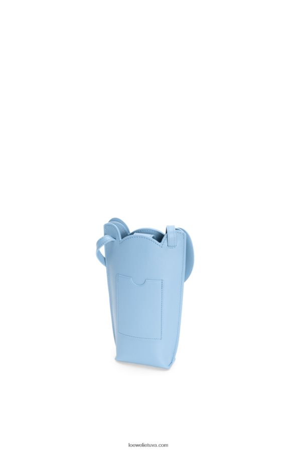 Loewe moterys dramblio kišenė iš klasikinės blauzdos odos dulkėta mėlyna BZ26XN580