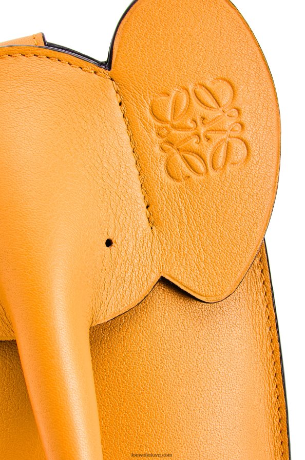 Loewe moterys dramblio kišenė iš klasikinės blauzdos odos mandarinas BZ26XN616