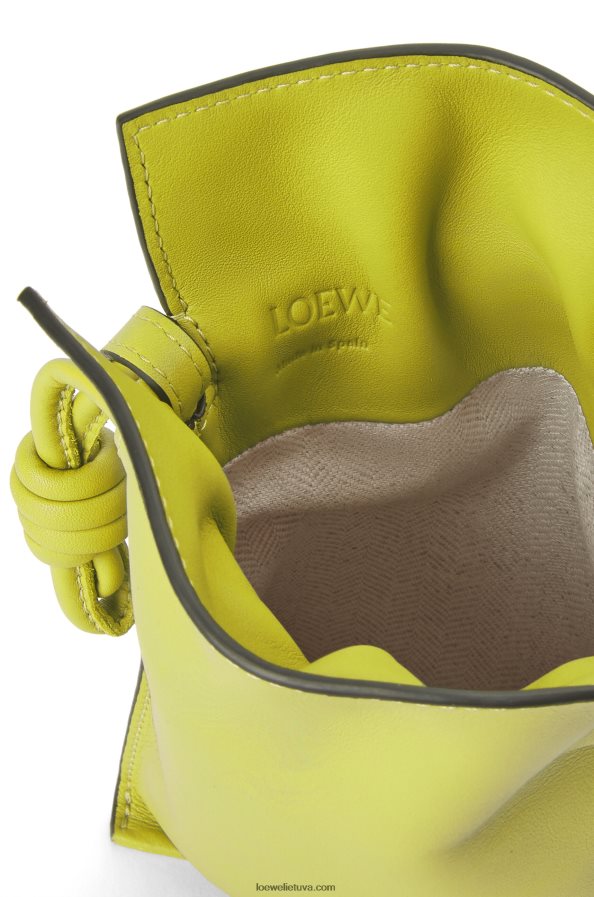 Loewe moterys flamenko kišenė iš napos blauzdos odos kalkių geltonumo BZ26XN294