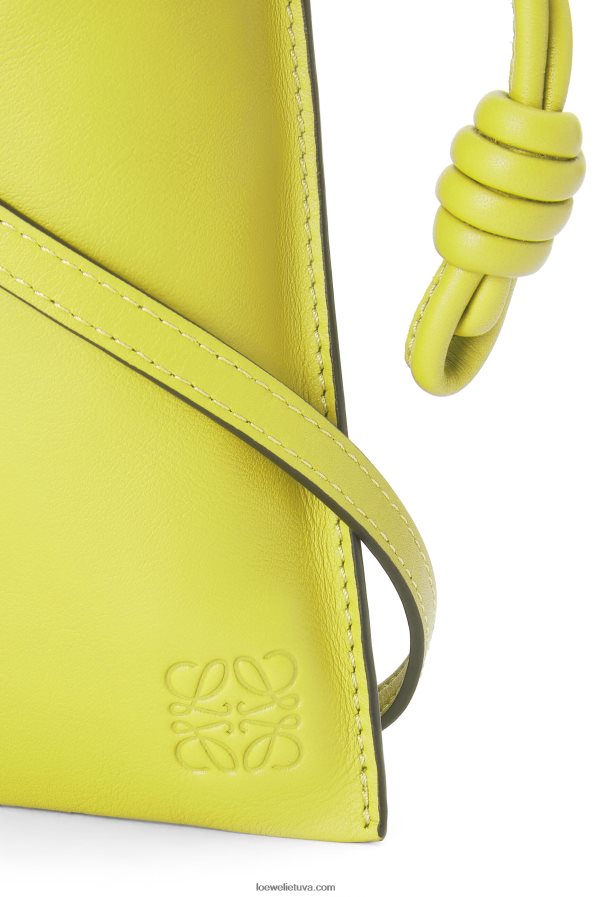 Loewe moterys flamenko kišenė iš napos blauzdos odos kalkių geltonumo BZ26XN294