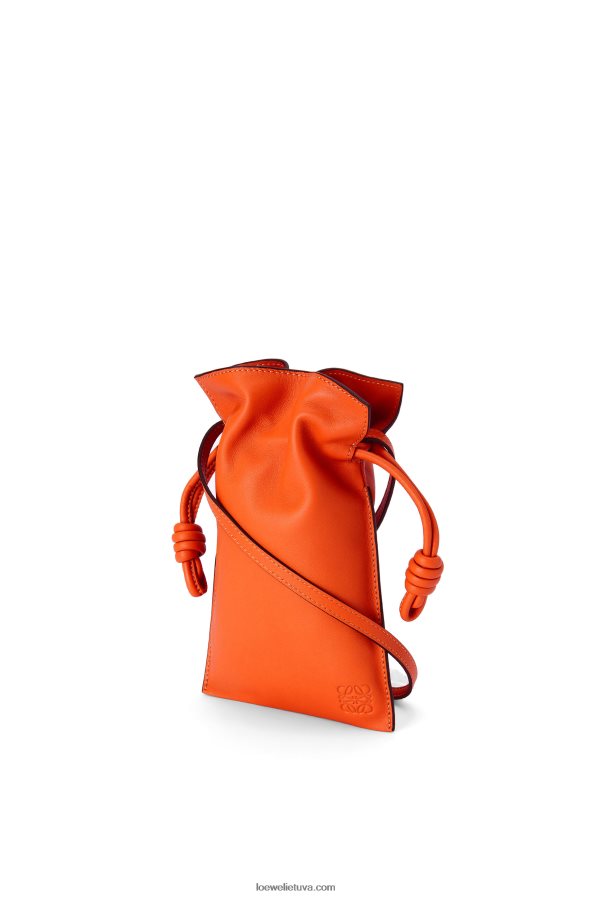Loewe moterys flamenko kišenė iš napos blauzdos odos oranžinė BZ26XN599