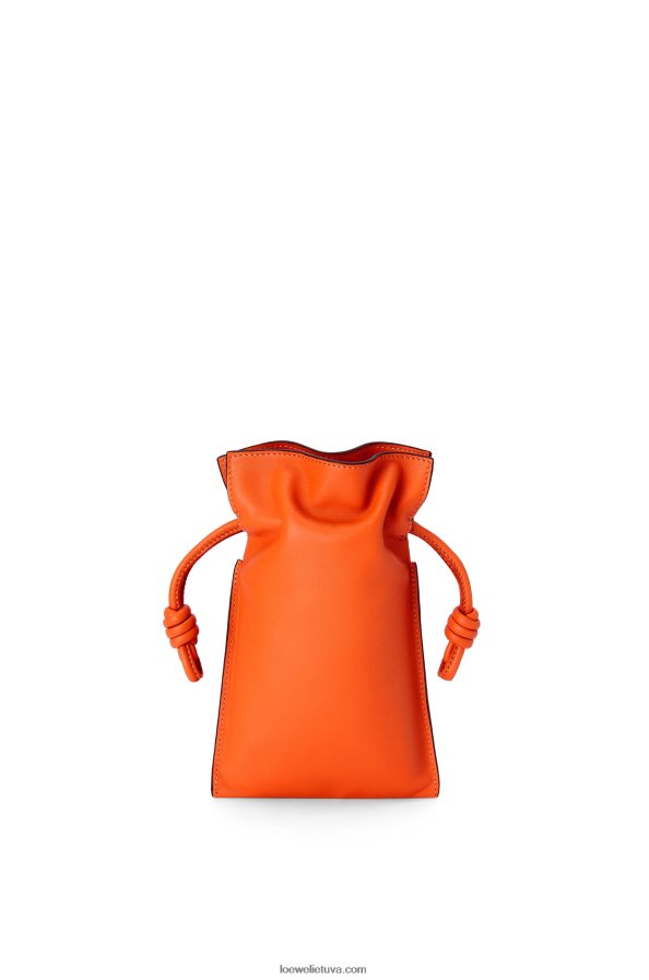 Loewe moterys flamenko kišenė iš napos blauzdos odos oranžinė BZ26XN599
