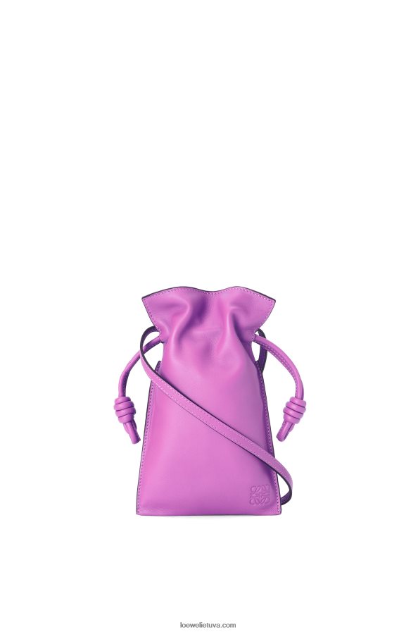 Loewe moterys flamenko kišenė iš napos blauzdos odos ryškiai violetinė BZ26XN295