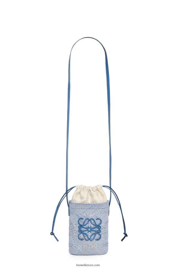 Loewe moterys kvadratinė kišenė iš irakos delno ir blauzdos odos džinsinio mėlynumo BZ26XN318