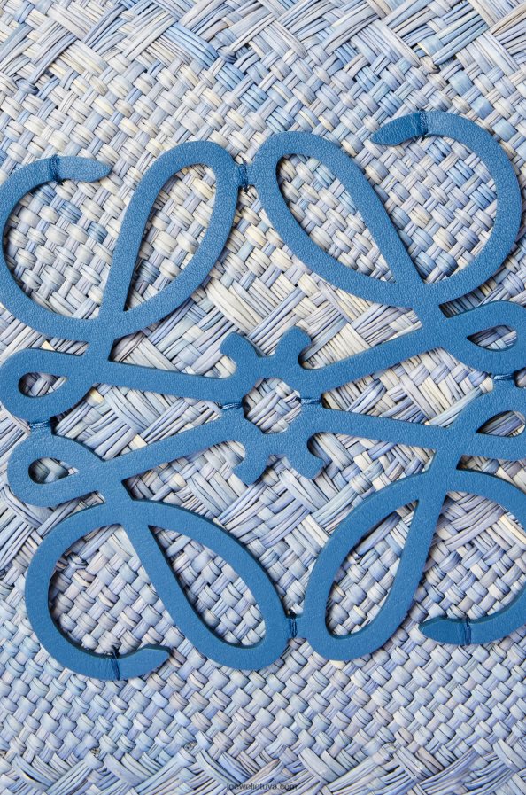 Loewe moterys didelis anagraminis krepšelis iš irakos delno ir veršio odos džinsinio mėlynumo BZ26XN2