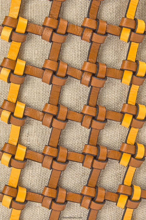 Loewe moterys kibiras tinklinis maišas iš veršio odos rudas/geltonas BZ26XN183