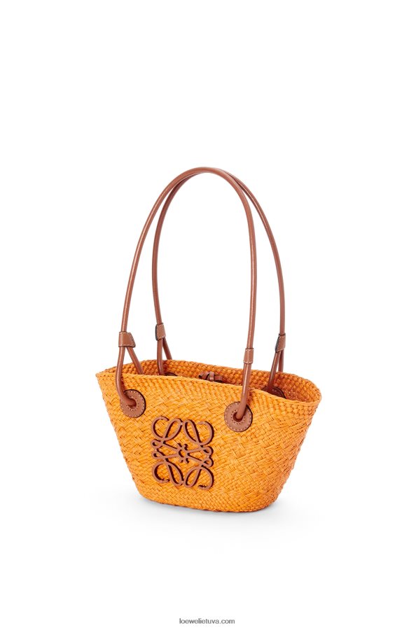 Loewe moterys mini anagramos krepšelis iš irakos delno ir veršio odos oranžinis/gelsvas BZ26XN97