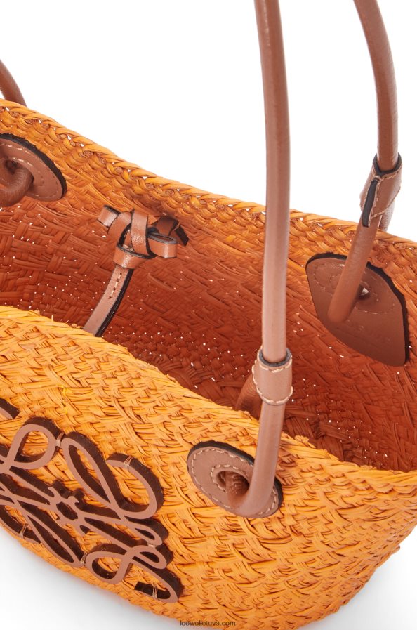 Loewe moterys mini anagramos krepšelis iš irakos delno ir veršio odos oranžinis/gelsvas BZ26XN97
