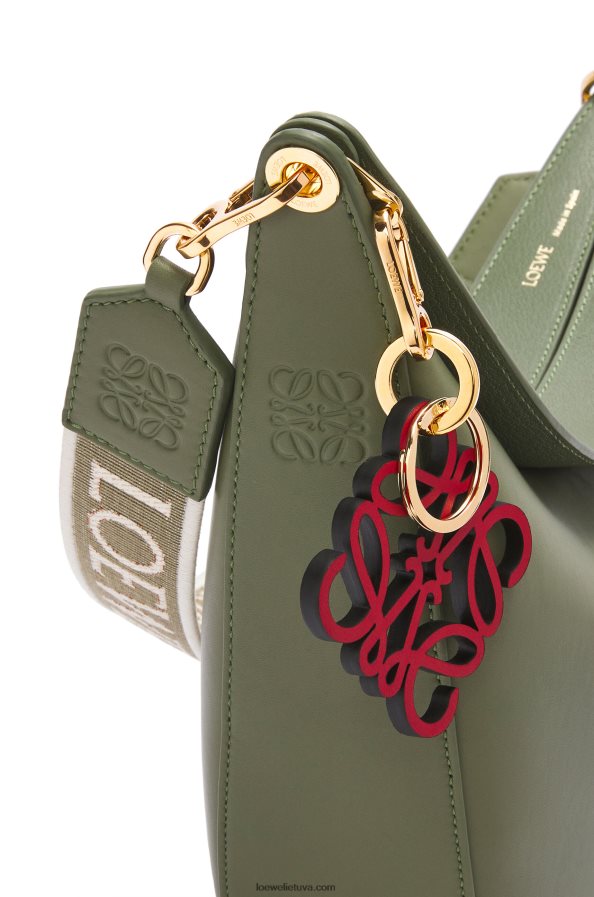 Loewe moterys luna krepšys iš satino veršio odos ir žakardo avokado žalia BZ26XN511