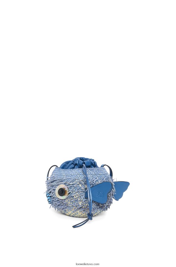 Loewe moterys Blowfish maišelis iš irakos delno ir veršio odos džinsinio mėlynumo BZ26XN222