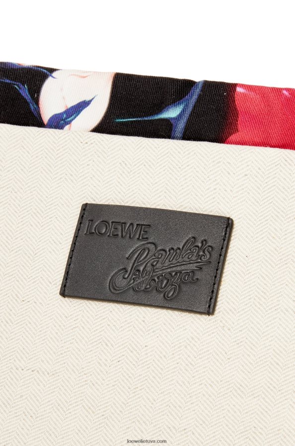 Loewe moterys Rožių maišelis su raišteliu drobėje juodas BZ26XN586