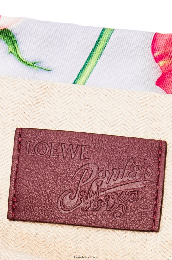 Loewe moterys Rožių maišelis su raišteliu drobėje mėlyna alyvinė BZ26XN587