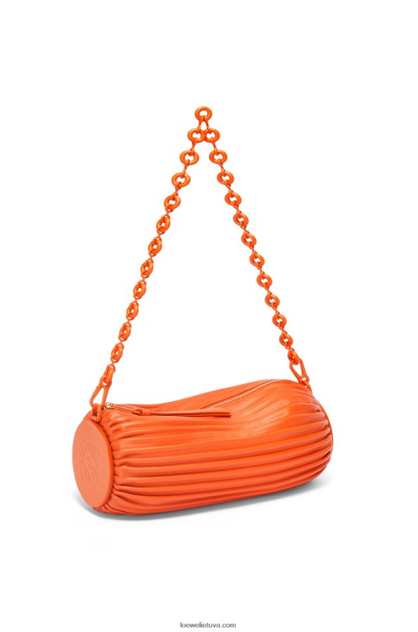 Loewe moterys apyrankės kišenė iš klostuoto nappa oranžinė BZ26XN600