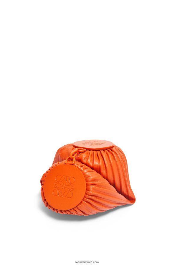Loewe moterys apyrankės kišenė iš klostuoto nappa oranžinė BZ26XN600