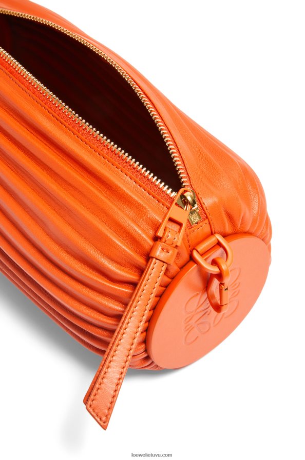 Loewe moterys apyrankės kišenė iš klostuoto nappa oranžinė BZ26XN600