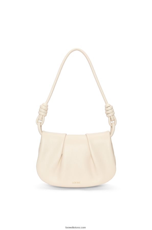 Loewe moterys Paseo kuprinė iš blizgios nappa blauzdos odos angora BZ26XN336