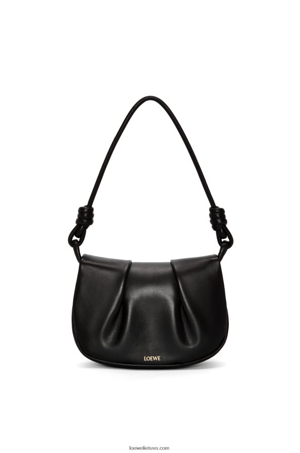 Loewe moterys Paseo kuprinė iš blizgios nappa blauzdos odos juodas BZ26XN337