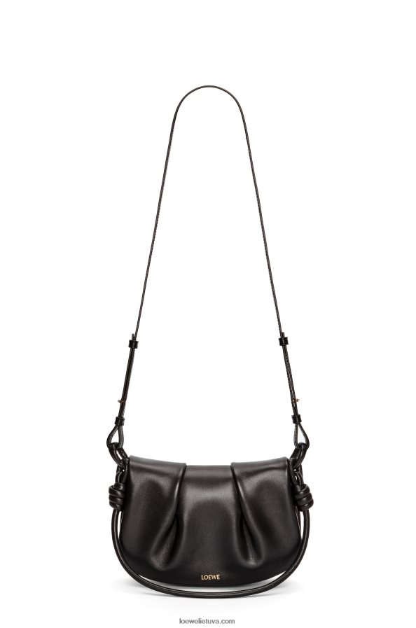 Loewe moterys Paseo kuprinė iš blizgios nappa blauzdos odos juodas BZ26XN337