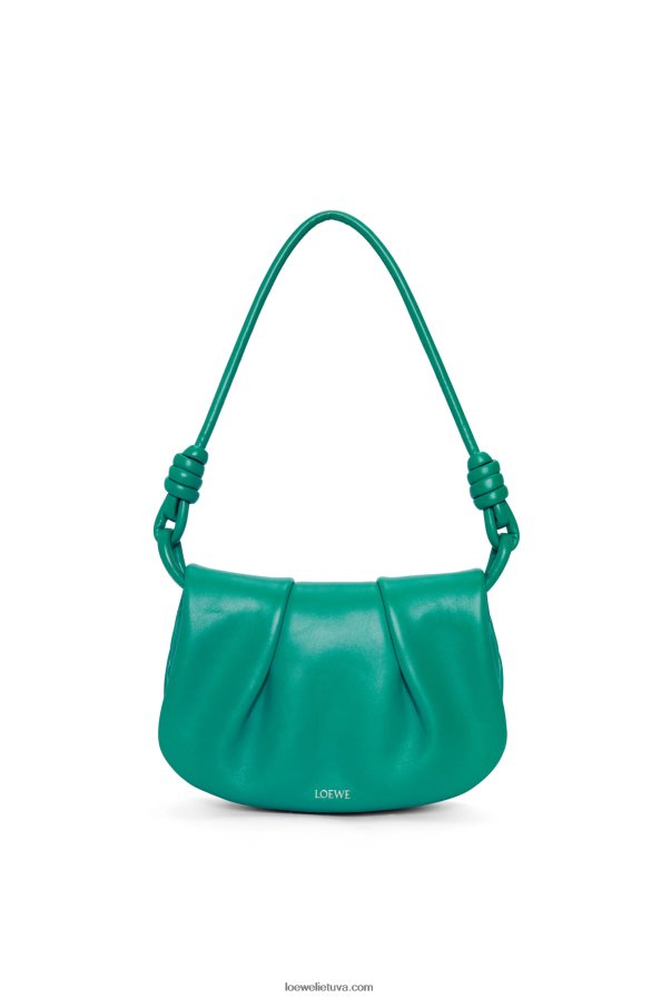 Loewe moterys Paseo kuprinė iš blizgios nappa blauzdos odos smaragdo žalia BZ26XN338