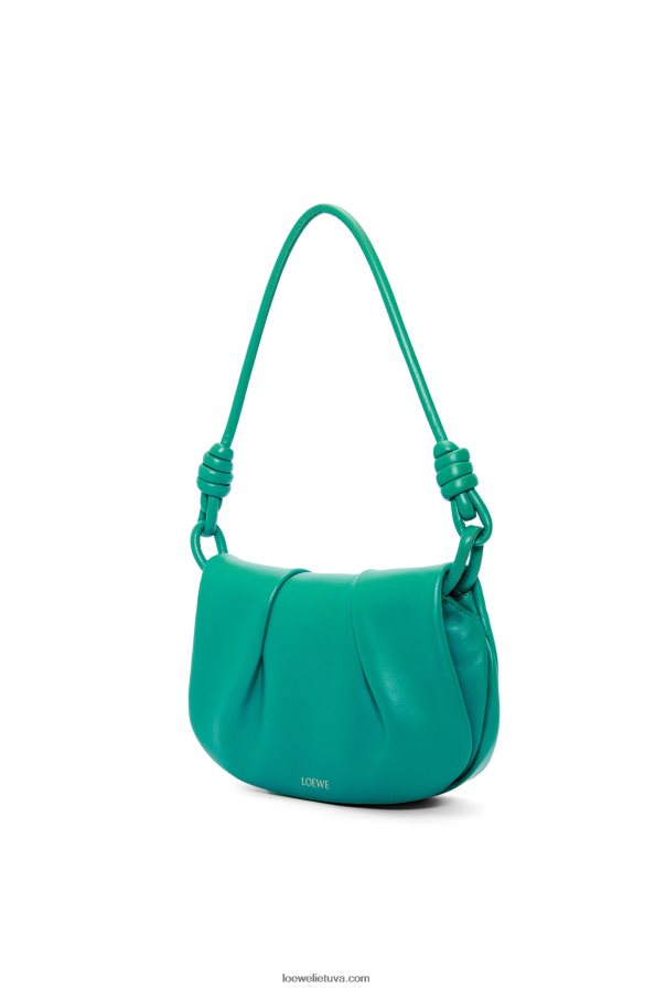 Loewe moterys Paseo kuprinė iš blizgios nappa blauzdos odos smaragdo žalia BZ26XN338