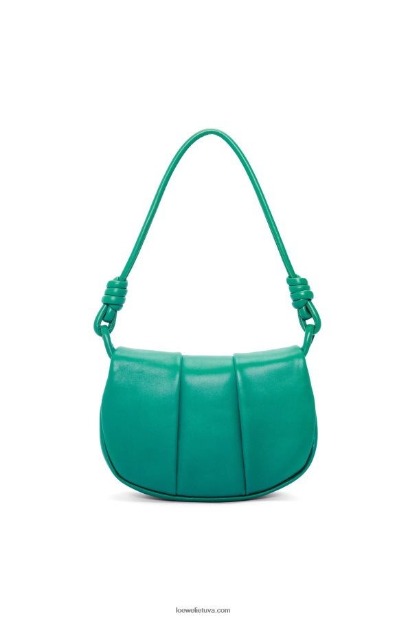 Loewe moterys Paseo kuprinė iš blizgios nappa blauzdos odos smaragdo žalia BZ26XN338